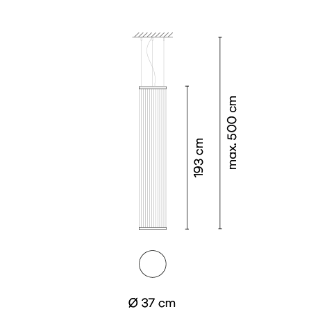 Array Cylindrical Silhoutte Lamp