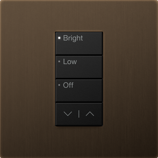Lutron Vierti Keypad – C1BK-3RBL-L1 with AZ Wallplate