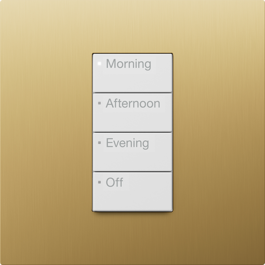 Lutron Vierti Keypad – C1BK-4BAW-L2 with BRB Wallplate