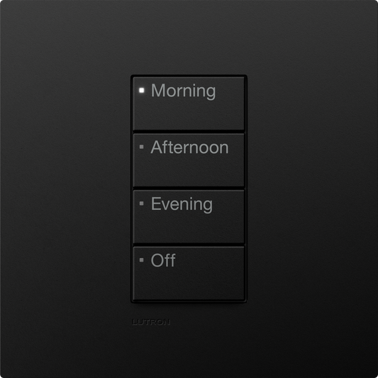 Lutron Vierti Keypad – C1BK-4BBL-L2 with BL Wallplate