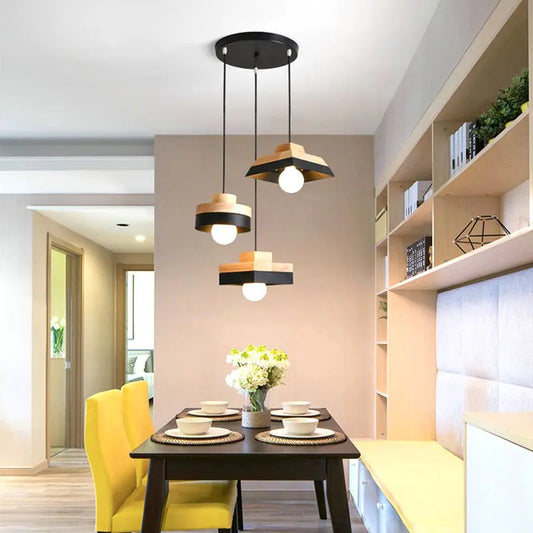 Modern Wooden Pendant